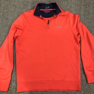 Vineyard Vines Pink Quarter Zip Size Small Sweater